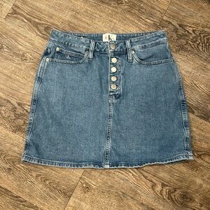 Y2K Calvin Klein high-rise mini skirt denim